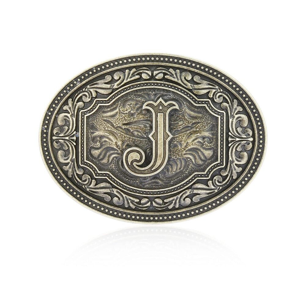5326 Western Belt Buckle Initial Letters ABCDEFG to Z Cowboy Rodeo Large